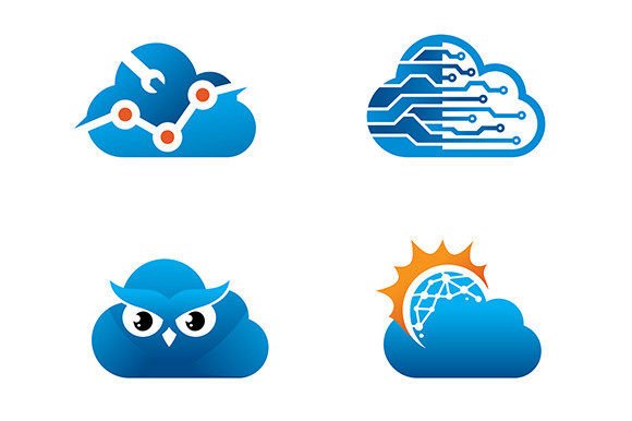4 Cloud Logo or Icon: A Versatile Design for Modern Creative Needs