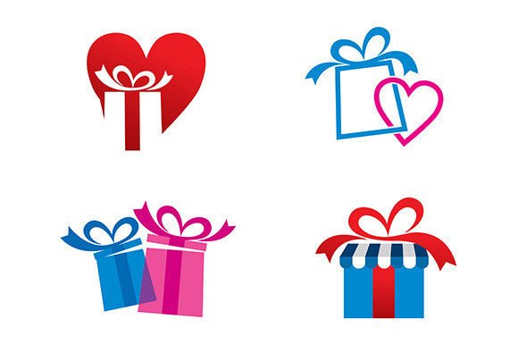 4 Gift Logo or Icon for Versatile Design Projects