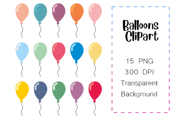 Balloons Clipart Set: A Versatile Digital Resource for Creative Projects