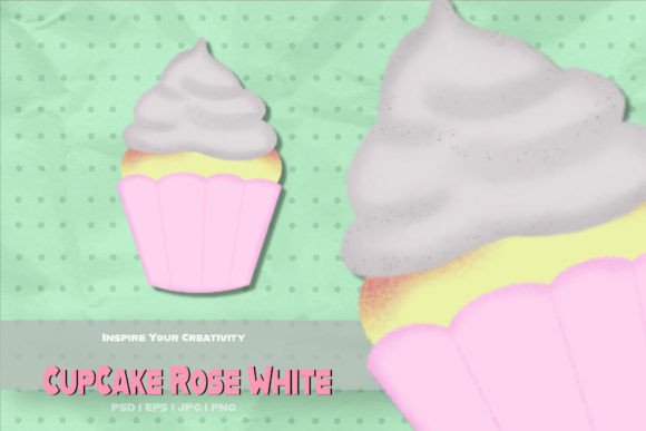Cupcake Rose White - Sublimation: A Creative Tool for Modern Designers and Entrepreneurs