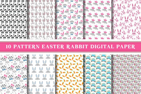 Easter Rabbit Digital Paper Pattern: A Versatile Tool for Modern Creatives and Designers