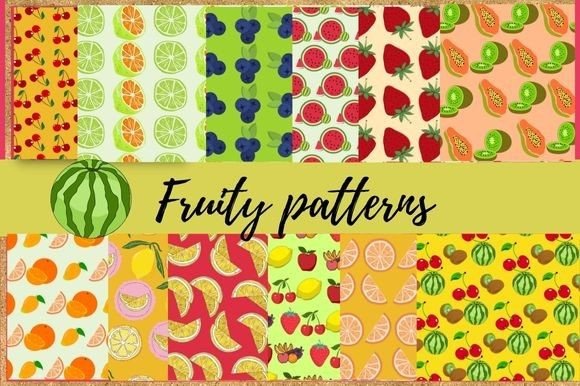 Fruity Digital Paper Patterns