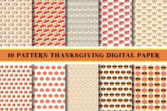 Thanksgiving Digital Paper Patterns