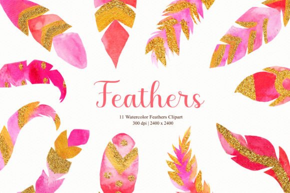 Watercolor Feathers Clipart: A Versatile Asset for Creative Projects